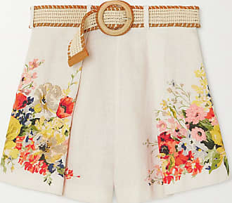 ZIMMERMANN Ginger floral-print silk shorts - Neutrals