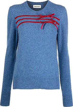 Molly Goddard striped velvet-effect wool-blend blazer - Blue