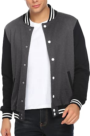 Jackets Mob Mens Louis Vuitton Black Leather Varsity Jacket – Replica - Male - Black - XL