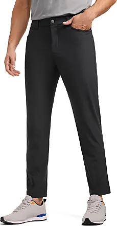 CRZ YOGA Mens 4-Way Stretch Comfy Athletic Pants - Track Hiking Golf Gym  Workout Joggers Work Pants Sweatpants Large Ink Gray