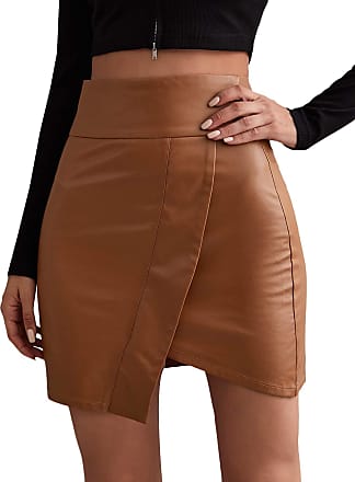 THEKAYLYNSHOP Women's Fitted Solid Mini Skirt with Stretch 
