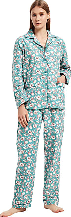 GLOBAL Women Winter Pajamas Set Long Sleeve Fleece Pajama Set for Women  Soft&Cozy PJs 2Pc Pink and Grey S-XXL