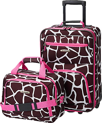Pink Dot Medium Rockland Luggage 3 Piece Printed Luggage Set 