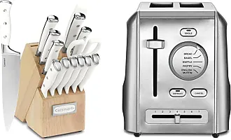 Cuisinart Forged Triple Rivet, 15-Piece Knife Set w/ Block, Superior  High-Carbon Stainless Steel Blades for Precision & Accuracy, White/Charcoal  Grey