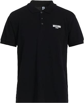 Moschino Logo Printed Polo Shirt in Black for Men Mens Clothing T-shirts Polo shirts 