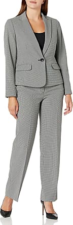 Le Suit Womens Cross Dye Melange 2 Button Peak Lapel Pant Suit 