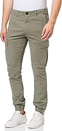 6 Taschen Herren Jeans Stil Braun Bekämpfung Cargo Leder Hosen
