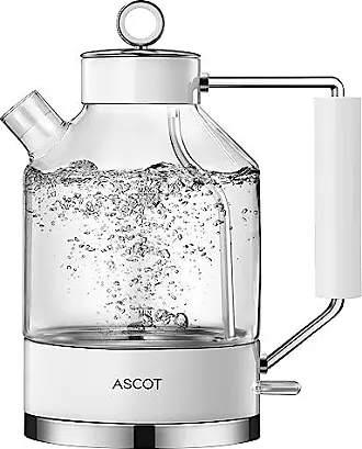 Ascot Stainless Steel Electric Tea Kettle, 1.7qt, 1500W, BPA-Free, Cordless, Automatic Shutoff, Fast Boiling Water Heater - Green