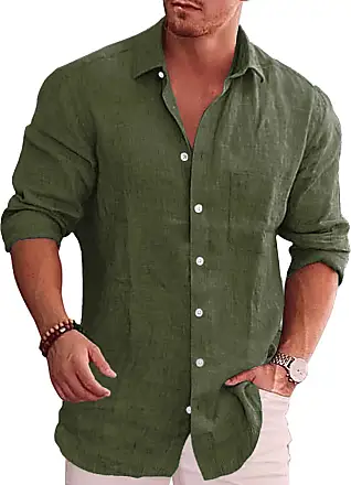 COOFANDY Men's Muscle Fit Dress Shirts Short Sleeve Cotton Casual Button  Down Shirt with Pocket