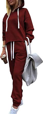 2 Piece Track Suit Set High Low Top and Bottoms Casual Loungewear Sweatshirt Joggers Set 