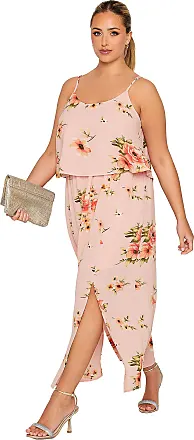 Plus Size YOURS LONDON Curve Blush Pink Lace Pleated Maxi Dress