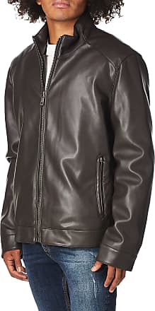 Cole Haan Faux Leather Jacket - Black LRG