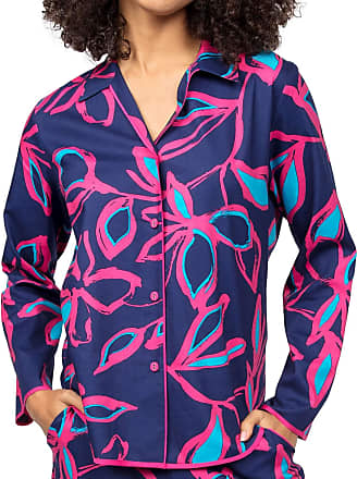Cyberjammies Libby 4768 Women's Indigo Floral Cotton Pyjama Top 
