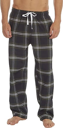 Cargo Bay Mens Checked Fleece Lounge Pants Pyjama Trousers 