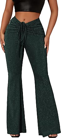 SOLY HUX Women's Print High Waisted Flare Pants Leggings Bell
