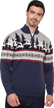 Threadbare Mens Christmas Stripe Festive Knitted Jumpers