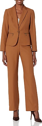 Le Suit Womens Jacquard 1 Button Zipper Pocket Skirt Suit 