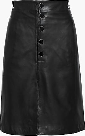 Womens Clothing Skirts Knee-length skirts Black Maciock Midi Leather Skirt in Nero - Save 41% P.A.R.O.S.H 
