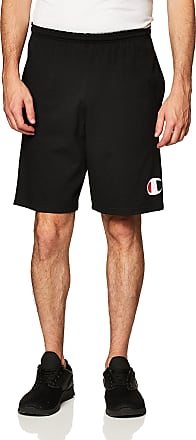 Black, medium size Champion men jersey short with Pockets big C logo 