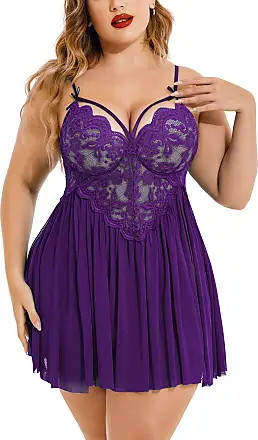 Babydolls Violet Purple Plus Size Sexy Lingerie (Women's)
