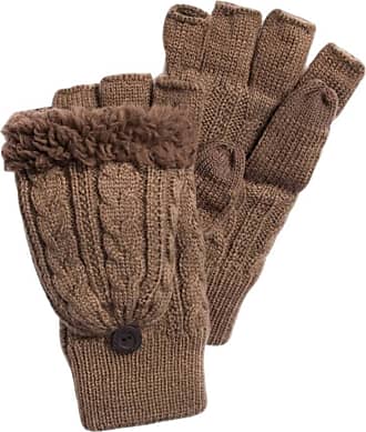 ZeHui Men Knitted Wool Outdoor/Indoor Warm Fingerless Half Finger Mittens Riding Gloves Gray