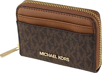 Leather wallet Michael Kors Brown in Leather - 26666216