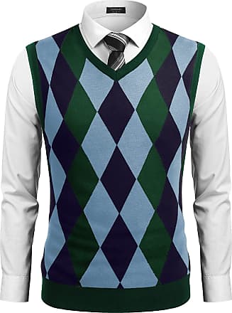 COOFANDY Men’s Sleeveless Sweater Vest Lightweight V-Neck Solid Cotton Vest Pullover 
