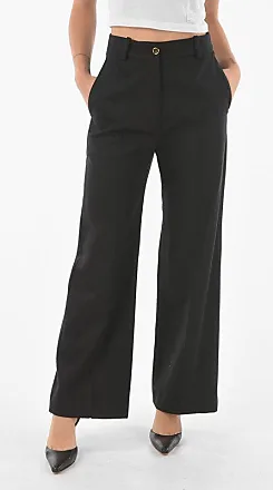 Autre Marque Black Pleated Button Front Closure Breeches Pants