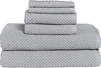 Dwell Studio Wicker Park Ultra Soft 100% Cotton 6-Piece Towel Set (White): 2 Bath Towels, 2 Hand Towels, 2 Washcloths, Long-Staple Cotton, Spa Hotel