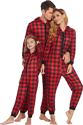 Zexxxy Womens Onesie Christmas Pajama Set Cotton Hoodie Footed Sleepwear All in One Snowflake Printed Pjs 