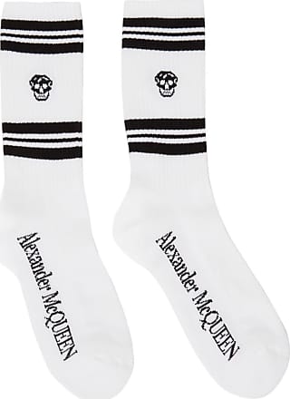 Alexander McQueen White Cotton Socks With Logo for Men Save 70% Mens Clothing Underwear Socks 