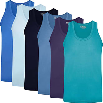 Keanu Mens Fitted 100% Cotton Vests Pack of 6 