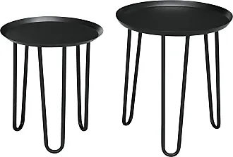 Mesas auxiliares 40.5 x 35.5 x 61 cm color negro