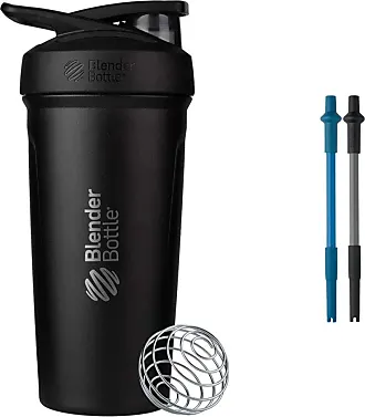  Stay-In-Bottle Reusable Silicone Straws for BlenderBottle  Shaker Bottles, Black and Blue (2 Pack): Home & Kitchen