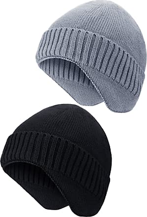 2 PCS 3 in 1 Full Covered Trooper Aviator Winter Warm Hats with Earflaps Removable Mouth Covering Thickened Pilot Cap 