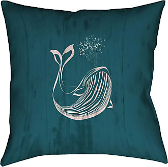 Double Sided Print with Concealed Zipper & Insert Updated Fabric 14 x 14 ArtVerse Katsushika Hokusai Japanese Cranes in Green x Pillow-Faux Linen 