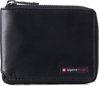 Alpine Swiss Logan Zipper Bifold Wallet