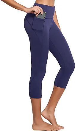  BALEAF Women's Capri Leggings High Waisted Yoga Pants Stretch  3/4 Workout Exercise Capris with Pockets Blue XS : Clothing, Shoes & Jewelry