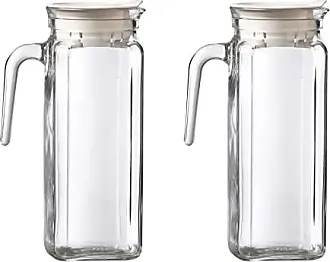 Bormioli Rocco Hermetic Seal Glass Pitcher With Lid and Spout [68 Ounce]  Great for Homemade Juice & Cold Tea or for Glass Milk Bottles