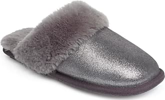 grey sheepskin slippers womens