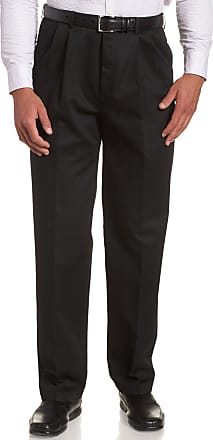 Haggar Mens Work to Weekend Classic Fit Pleat Regular and Big and Tall Sizes, Pitch Black, 44W x 32L