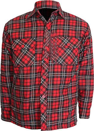 Tokyo Laundry Mens Check Shirt Padded Plaid Warm Cotton Quilted Work Jacket