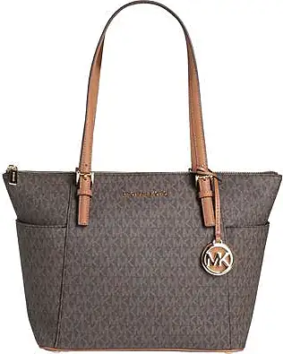 Amazon.com | Michael Kors Brown MK Signature Fanny Pack Belt Bag (Small) |  Waist Packs