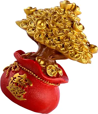 Amosfun tischdeko Barren Ornament Eng-Shui-Barren bürodeko büro Dekoration  Auto-Armaturenbrett-Dekorationen Golddekor chinesische Barren Handwerk