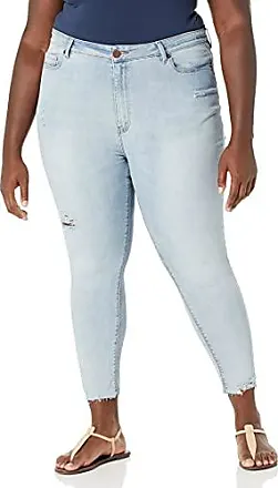 Lola Jeans Women's Plus Size High Rise Skinny, Medium Light Blue