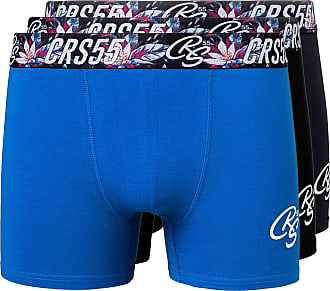 Mens Crosshatch Check Stripe 3 Pack Cotton Elastane Boxer Shorts Underwear 