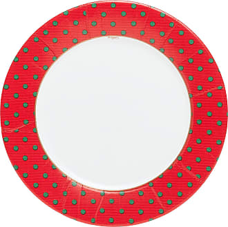 Caspari Square Paper Dinner Plates, Green Spots