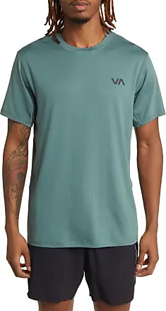 RVCA Mens Slim Fit Vintage Dye Tee - Tomb Seal (Antique White, Small) at   Men's Clothing store