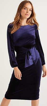 womens navy velvet dress