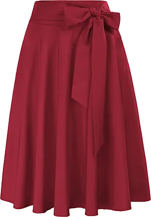 Another Tomorrow - Fringed Viscose Midi Skirt - Womens - Red